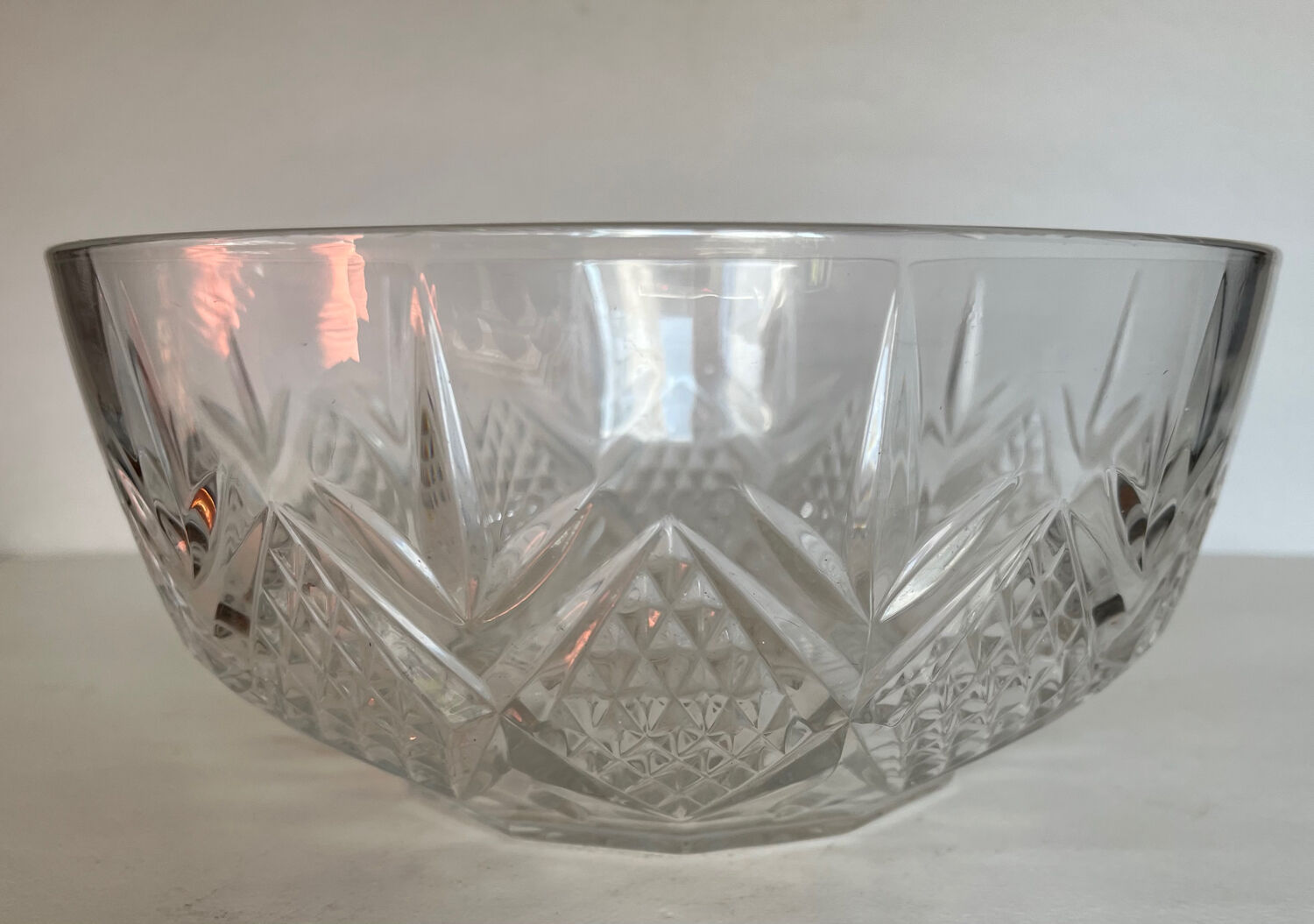 Vintage glass salad bowl