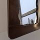 Czechoslovakian wall mirror with a wavy wooden frame, mid-century, 1940s