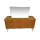 Commode pieds compas avec miroir italien des années 50