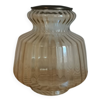 Lamp globe in vintage molded tinted glass pendant lamp