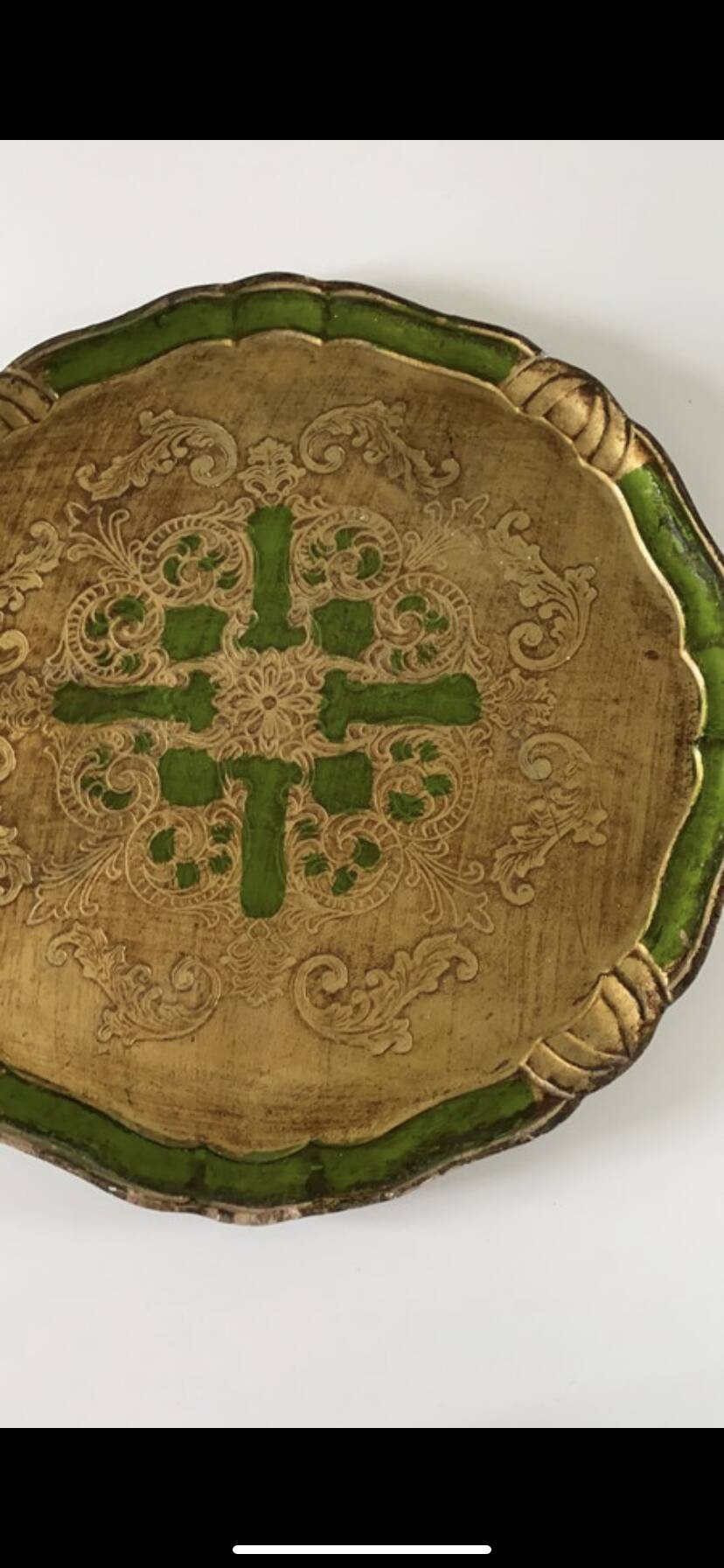 Vintage large Venetian style tray