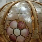 Suspension nacre et bambou