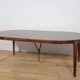 Mid-Century Round Rosewood Dining Table by Severin Hansen for Haslev Furnit