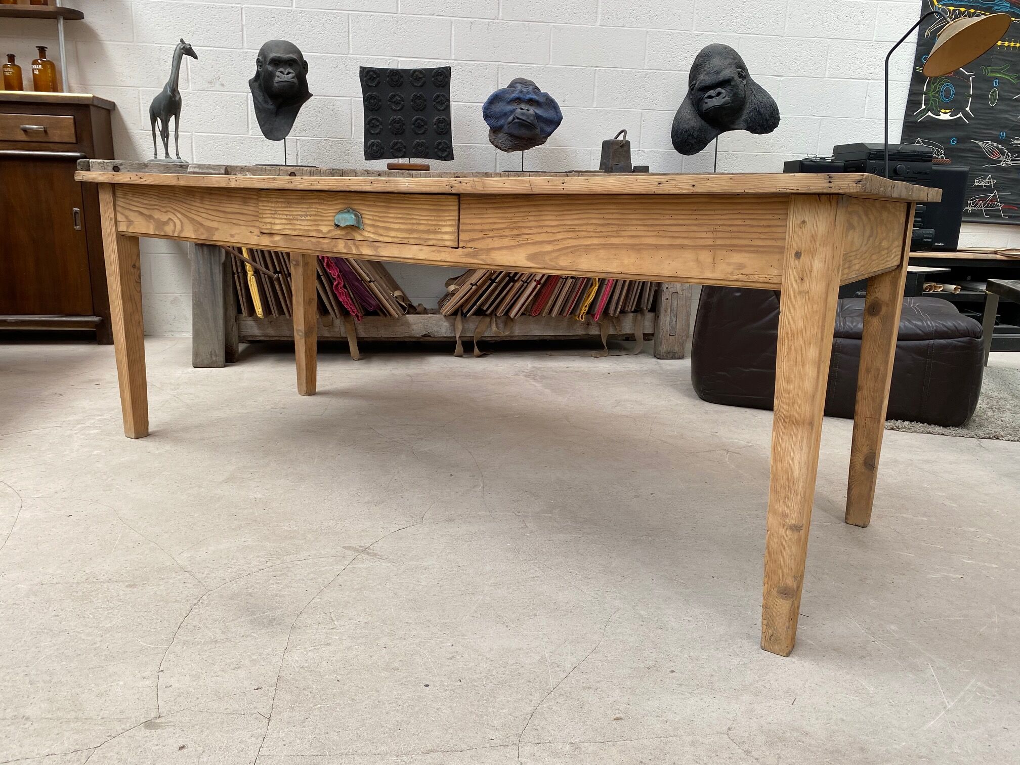 Old farm table feet spindles