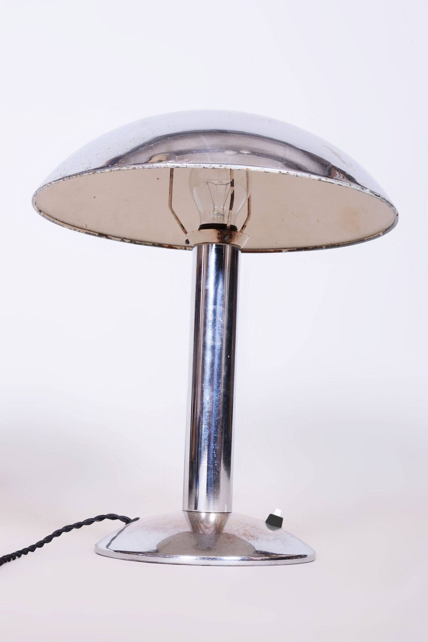 Restored art deco table lamp, by napako, new electrification, czech, 1930s