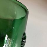 Xxl vase in sun-blown glass italian work empoli 1960