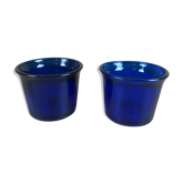 Paire de photophores bleu foncé