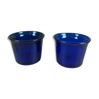 Paire de photophores bleu foncé