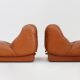 Set of vintage Mimo Padova Nuvolone lounge chairs in cognac leather, Italy, 1970s