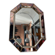 Vintage mirror with brass and wood parcloses