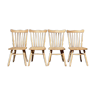 Set de 4 chaises de ferme scandinaves en chêne