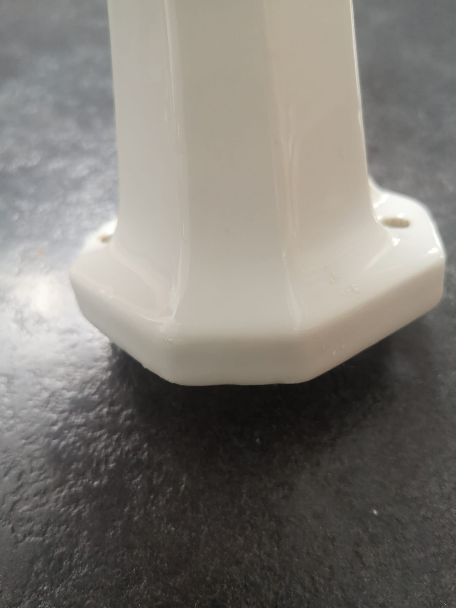 Applique ancienne porcelaine blanche salle de bain art déco 1930 tulipe opaline