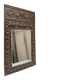 Bevelled mirror from the 1930s in repoussé brass.