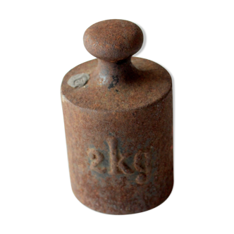 Poids de fer antique 2 kg