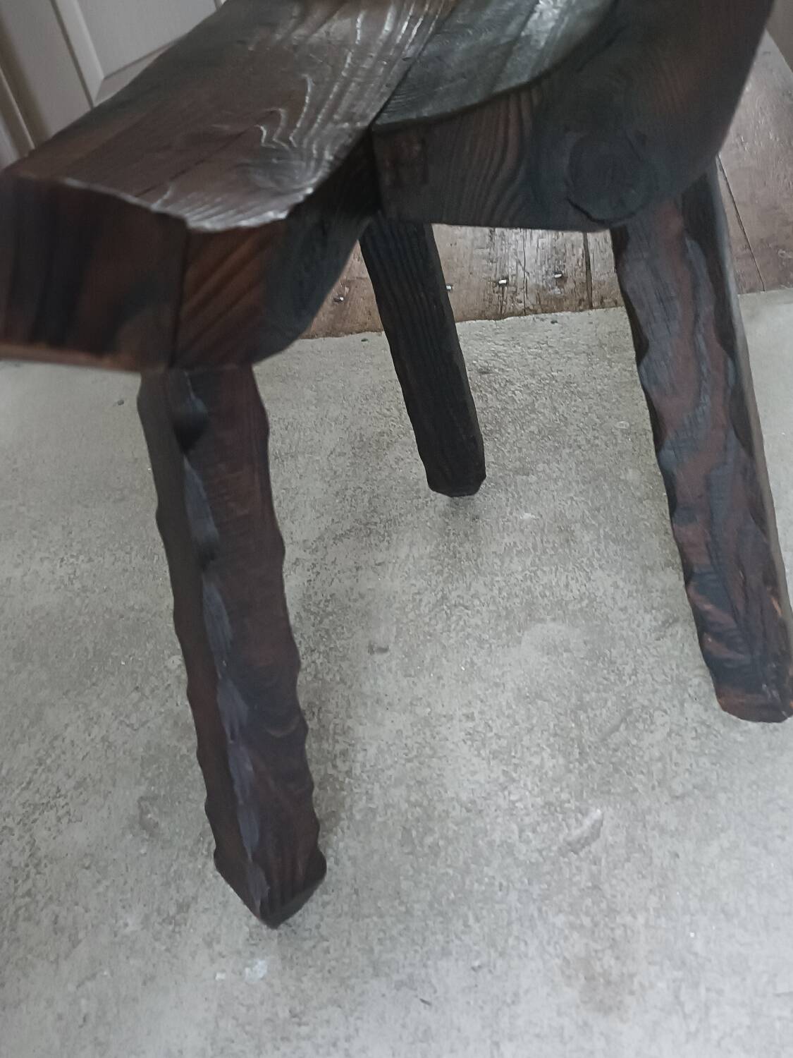 Brutalist tripod chair, 1940s