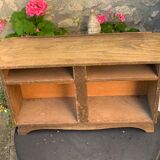 Wooden sideboard without doors for vintage dolls