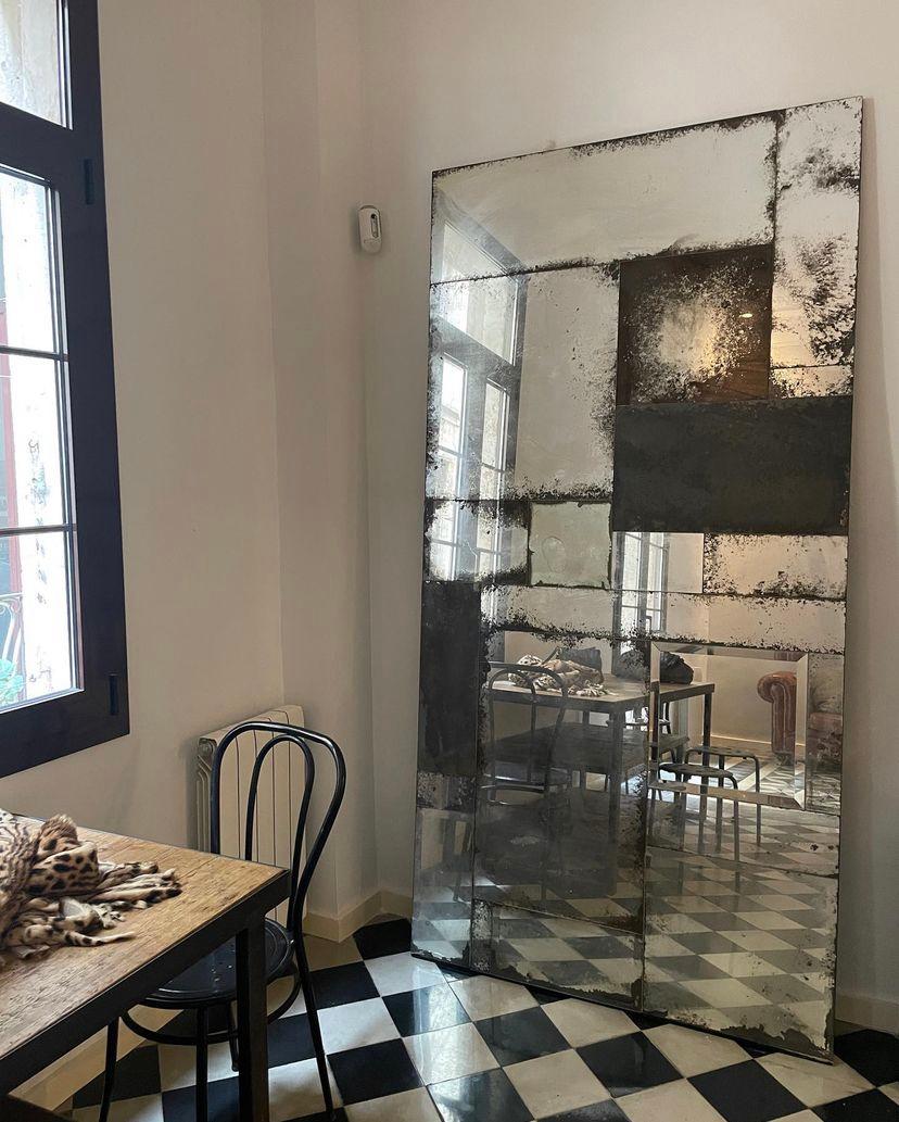 Handmade industrial artisan mirrors, authentic aged finish, frameless M