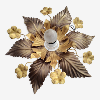 Ceiling lamp golden flowers