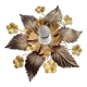 Ceiling lamp golden flowers