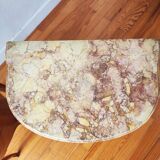 Pair of Louis XV style bedside tables in wood and marble