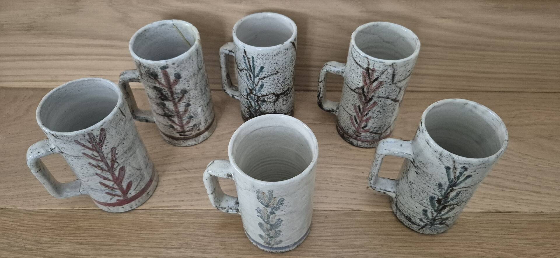 Serie de 6 chopes Gustave Raynaud