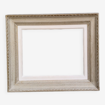 Small frame called "Montparnasse" in carved wood and patinated in gray around 1950.