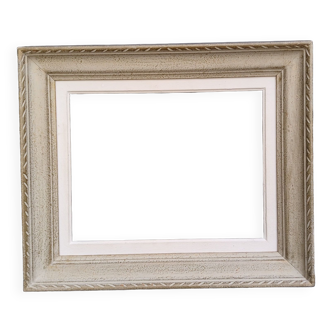 Small frame called "Montparnasse" in carved wood and patinated in gray around 1950.