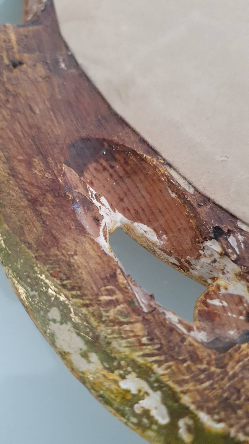 Miroir mercure en bois peint XIXème