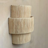 Moroccan raffia wall lamp