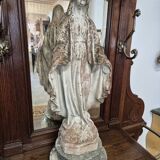 Statue de jardin Vierge marie en pierre reconstituée ancienne