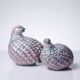 Pair of hand-painted Chinese porcelain quails, 1960s-1970s.
