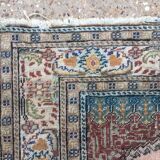 Antique Turkish Silk Rug 128x79cm Tribal Boho vintage old