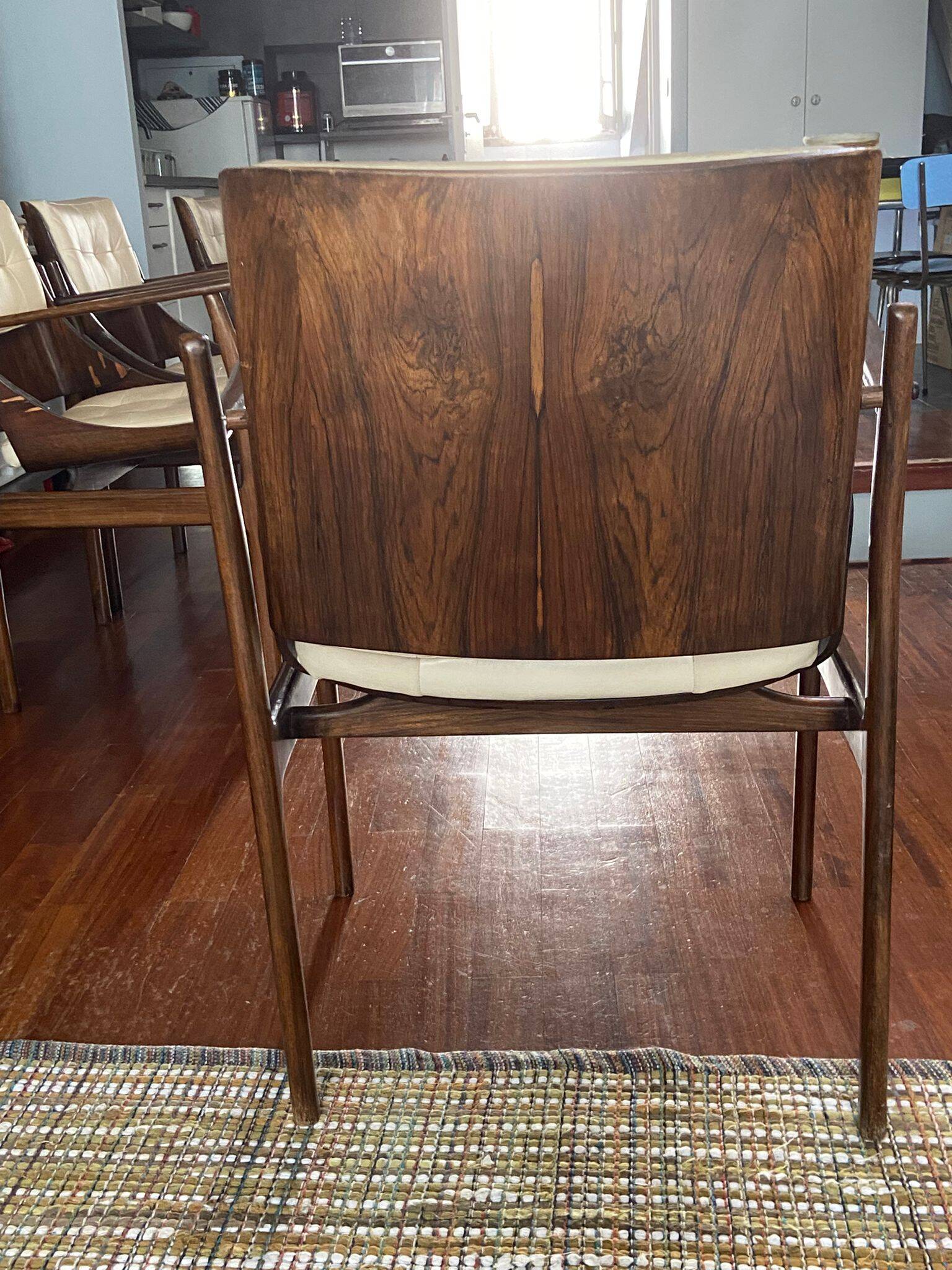 4 chairs by Jean Gillon in Bahia jacaranda (rosewood in French)