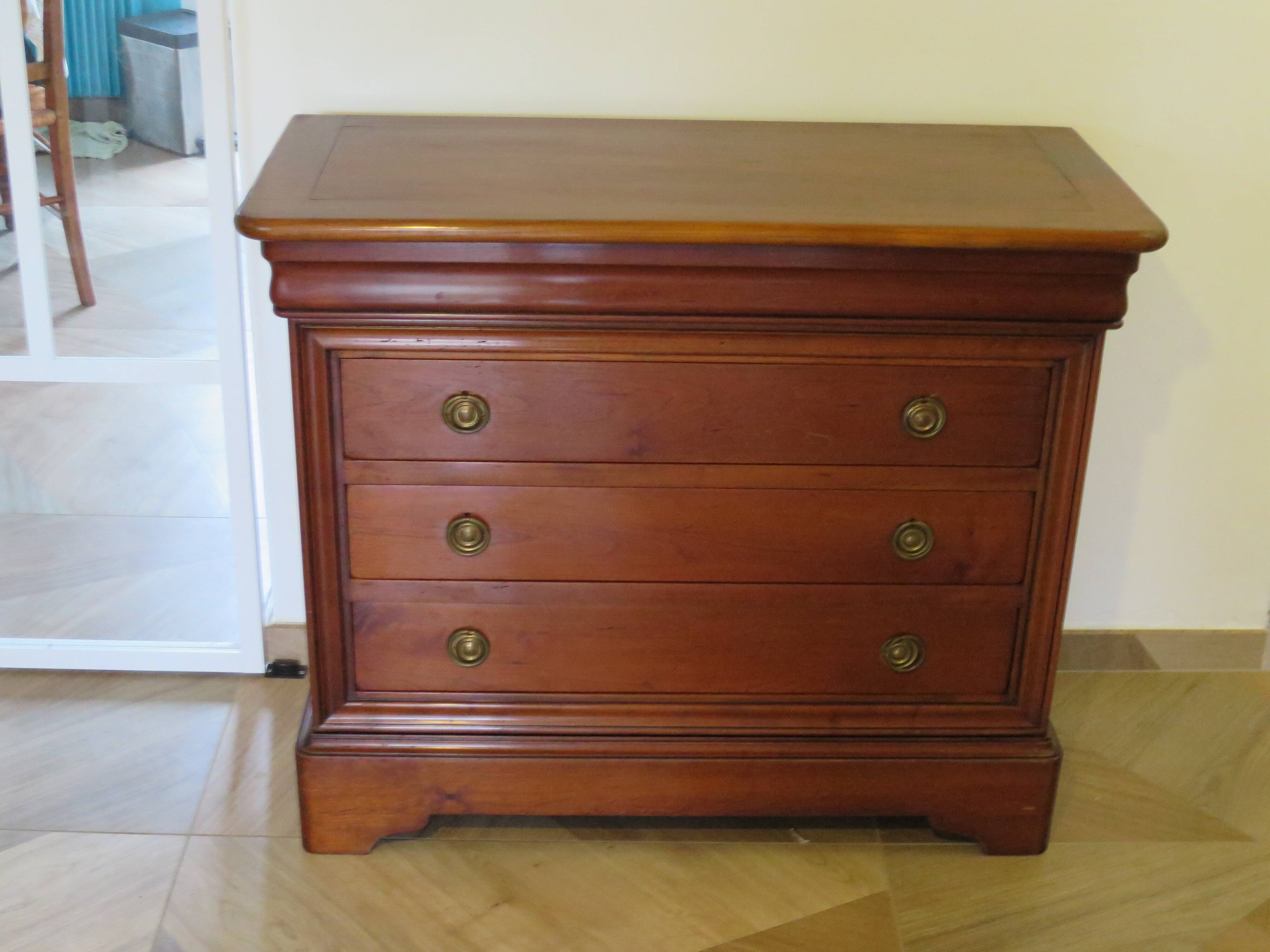 Fruit wood ogee chest of drawers - Louis Philippe style - 4 drawers - 1980s