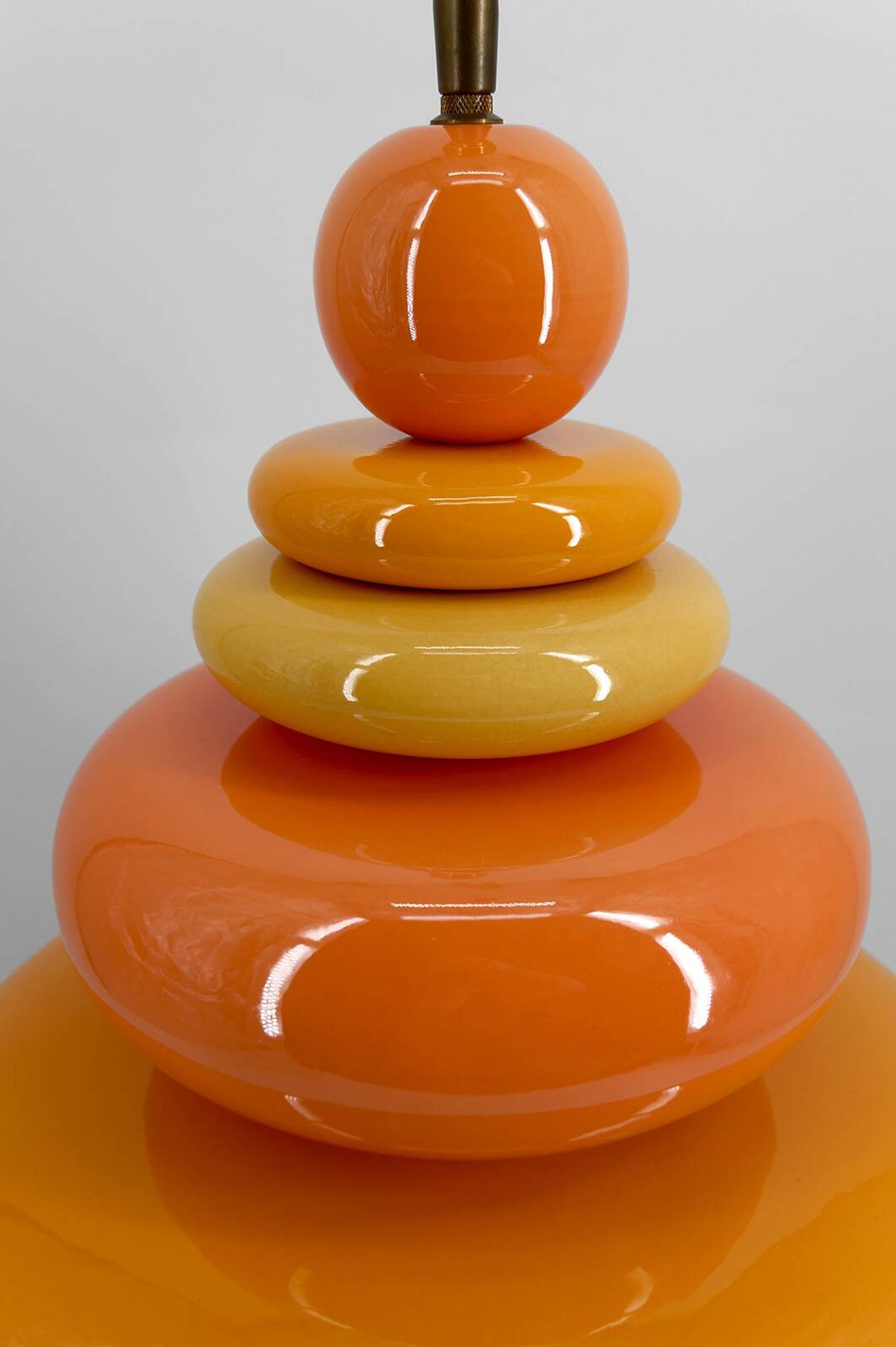 Important "Galets" ceramic lamp – Maison François Chatain, circa 1980
