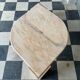 Table basse vintage en marbre rose