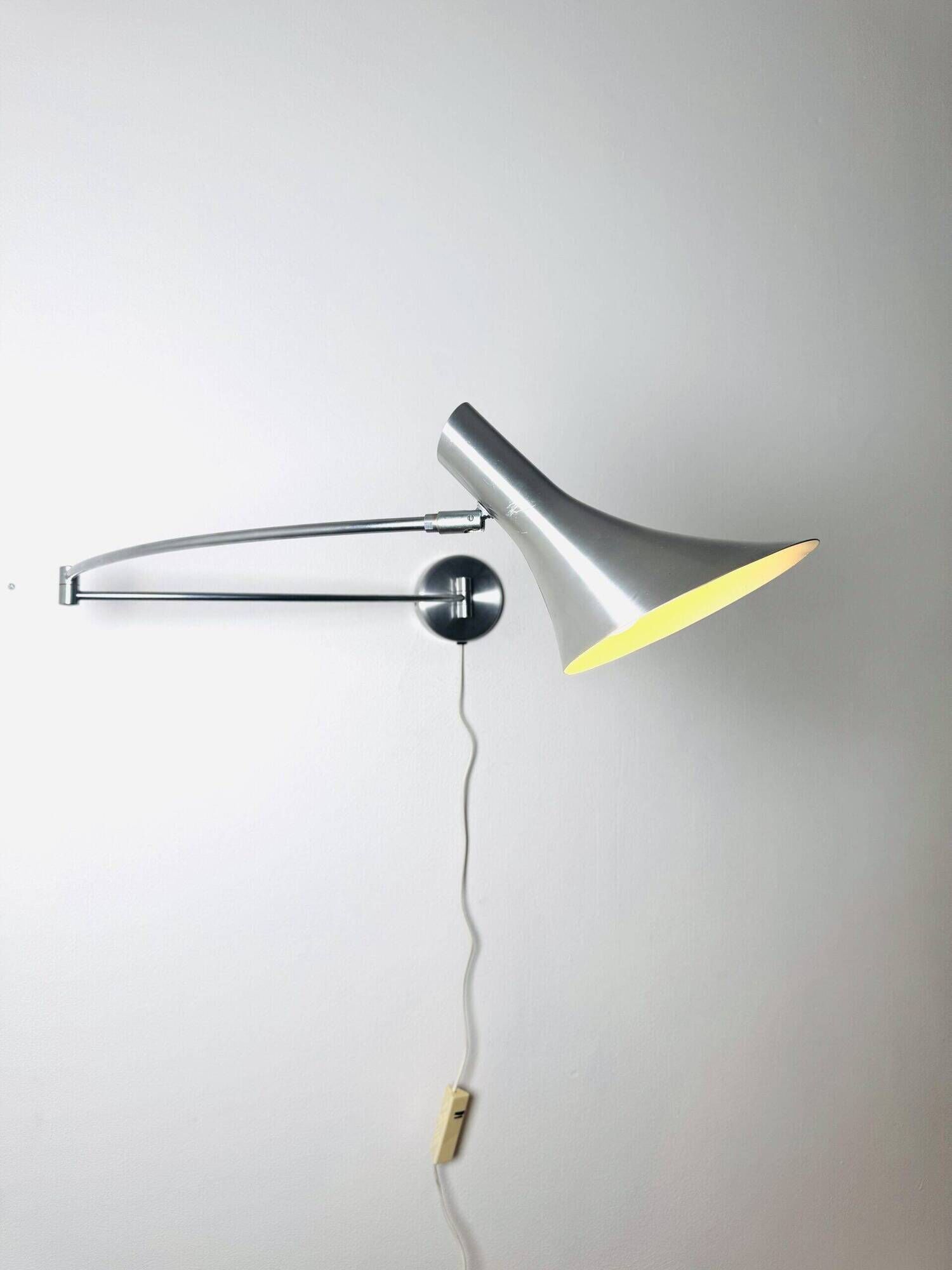 Trumpet Shade Swing Arm Wall Lamp By Hala Zeist, The Netherlands, 1980S