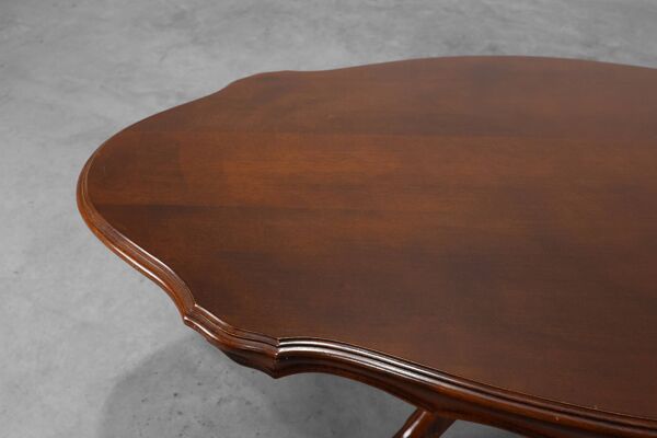 Table basse ovale en cerisier victorien, Angleterre, vers 1850
