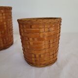 Set of 2 rattan pot covers