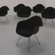 Dining chairs by Charles Eames and Ray Eames Model Dax 1970