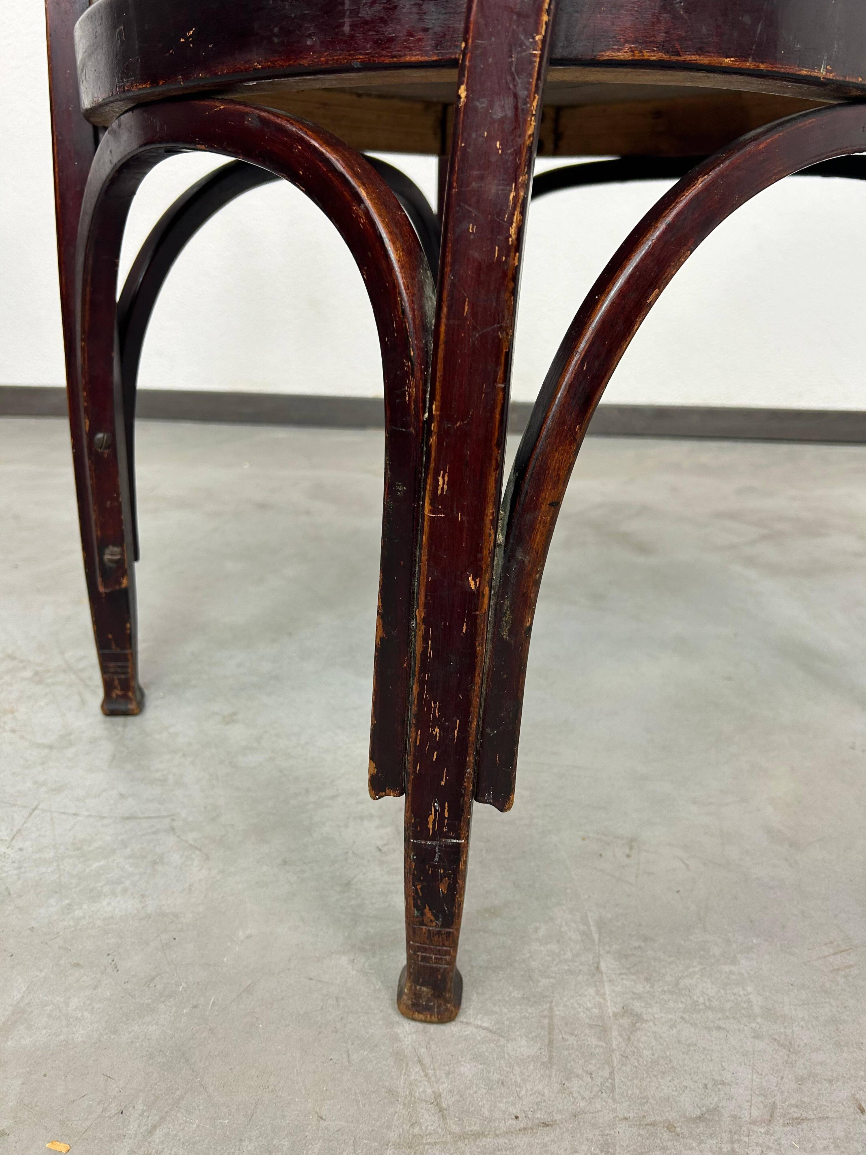 Secession office chair no. 715F by Gustav Siegel for J&J Kohn