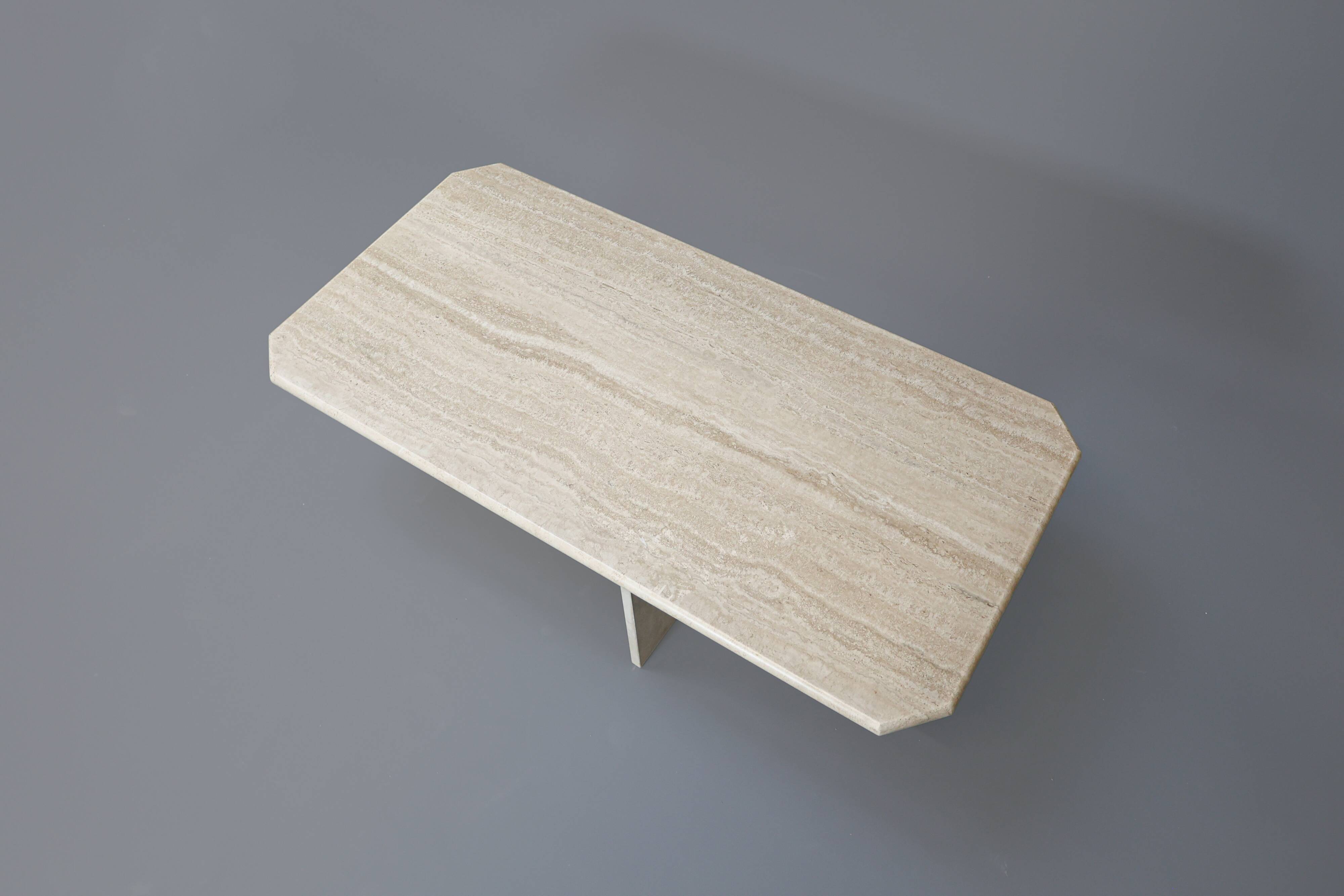 Vintage travertine coffee table, 1970s