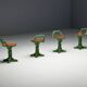 Whimsical Vine Twist Stools, France, Late 20th Century