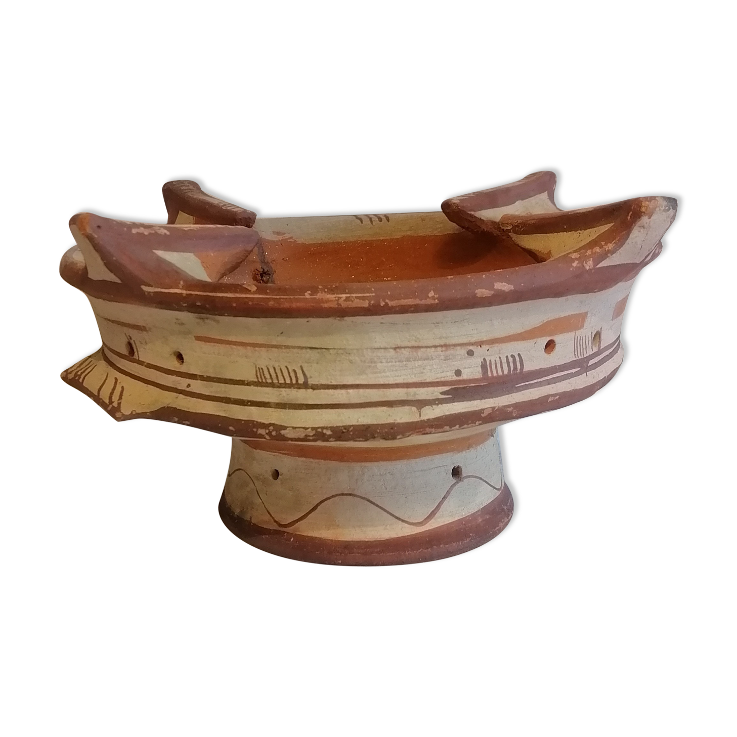 Pot cover, vase holder. Berber terracotta from the 50s.
