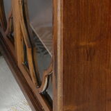 Old atisanal wooden library showcase