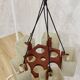Teak and resin pendant light
