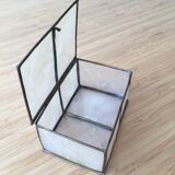 Vintage box in mother-of-pearl and brass