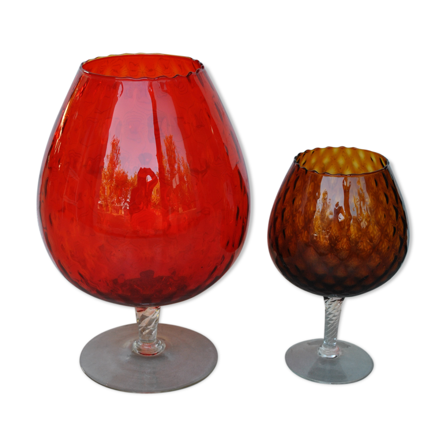 Paire de vases coupe Empoli