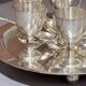 Antique Silver Egg Coddler Stand Holder Set Of 6 Egg Holder With 6 Silver Spoons