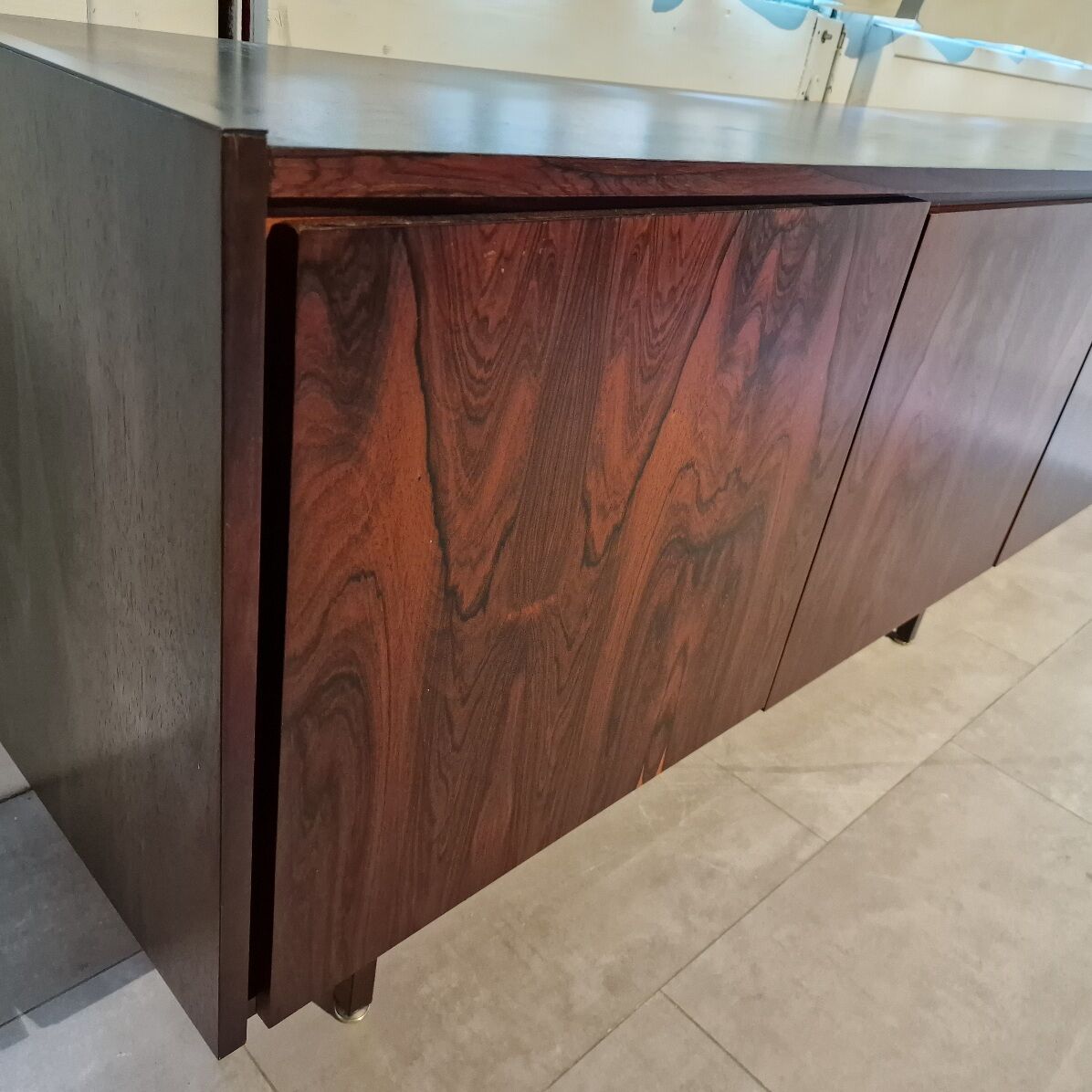 Scandinavian row in rosewood from Rio circa 1960